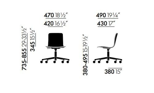 Поворотный офисный стул из фанеры VITRA HAL ARCH-00137926 - Вид №1