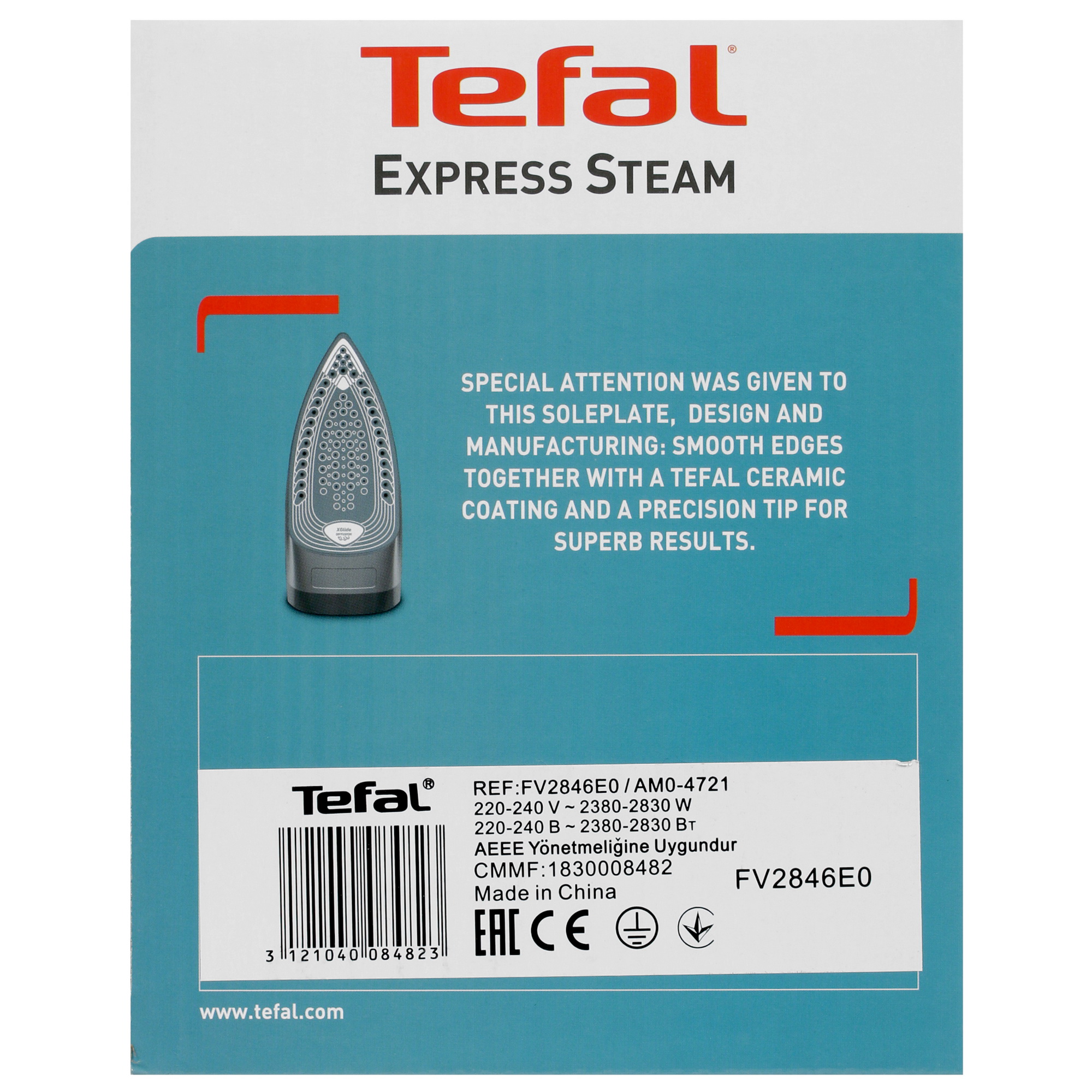 5352860 Утюг Tefal Express Steam FV2846E0 черный STDN-0105428 - Вид №7