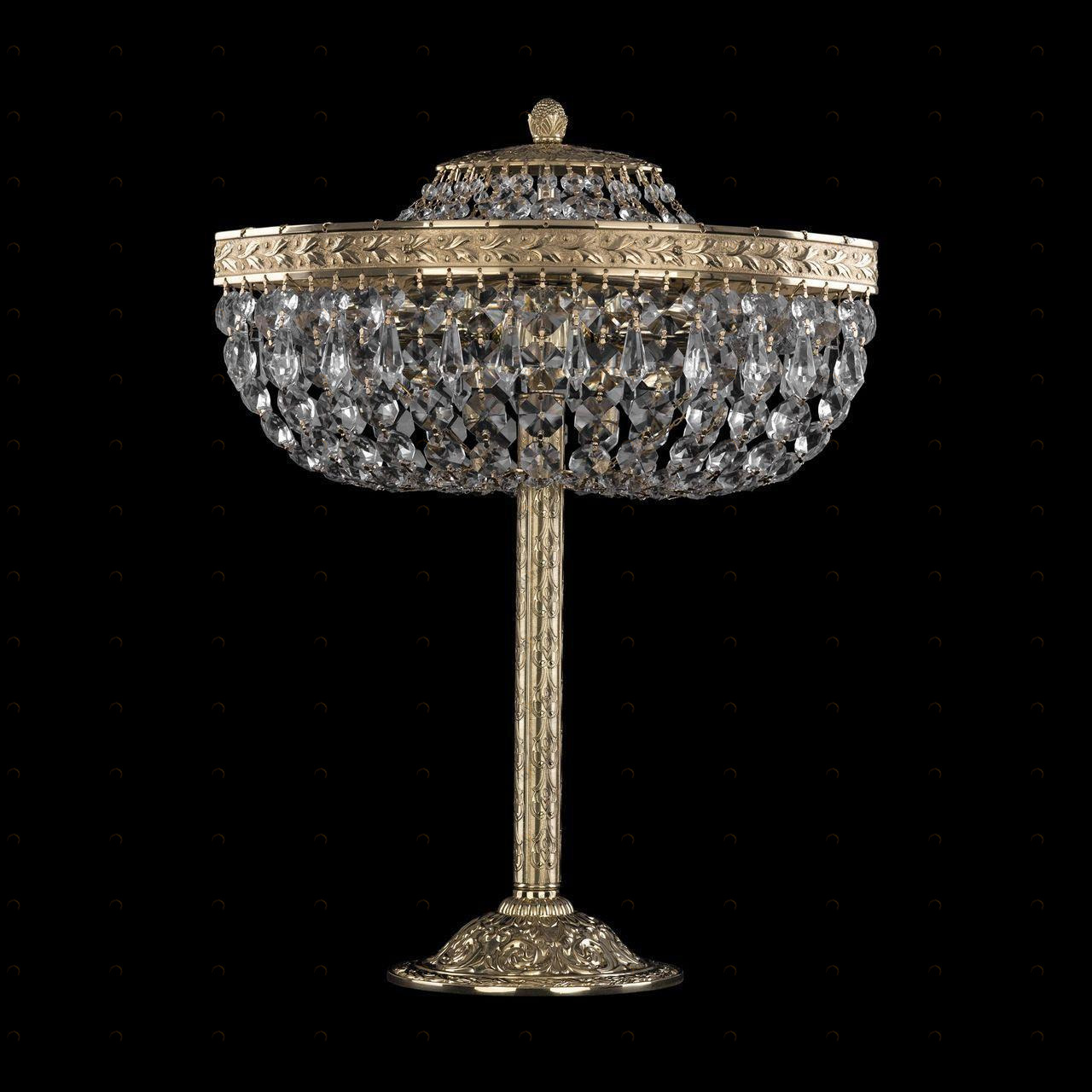 Лампа настольная хрустальная 48х35 см золотая Bohemia Ivele 19013L6/35IV G BOHEMIA IVELE КЛАССИЧЕСКИЕ 00-3889214 Золото;прозрачный 