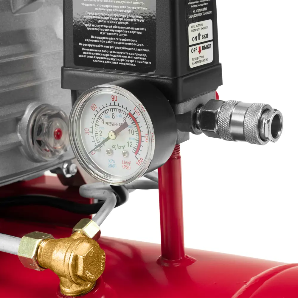 Компрессор сетевой поршневой масляный Kronwerk 58105, 50 л 220 л/мин STLM-2185706 - Вид №13