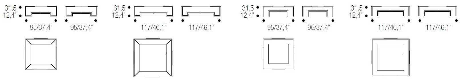 ERBA ITALIA Низкий прямоугольный журнальный столик для гостиной sun-id-1486901 - Вид №7