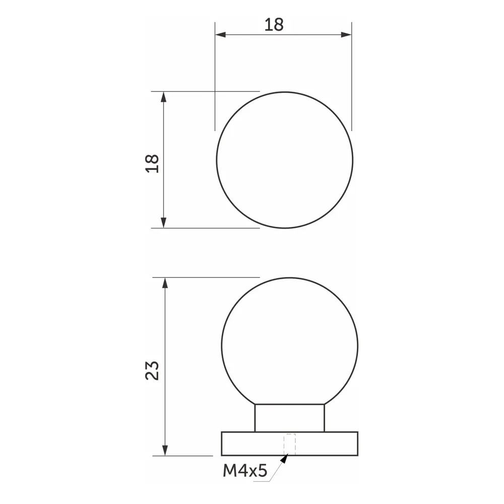 Мебельная ручка-кнопка бронза AKS STLM-2072683 - Вид №5