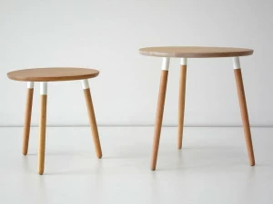 hollis+morris Круглый журнальный столик из дуба для гостиной