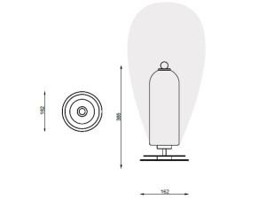 Светодиодная настольная лампа из латуни и стекла