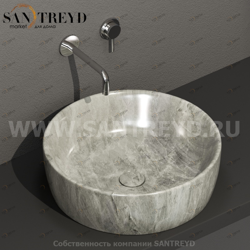 GE048AG Накладная раковина на столешницу  круглая Ceramica Globo GENESIS