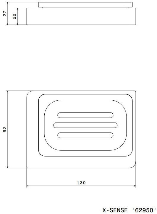 newform Мыльница на столешнице из керамики X-sense accessories 62950 - Вид №1
