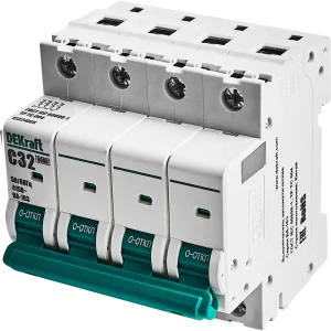 Автоматический выключатель DEKraft ВА-103 4P 32А для надежной защиты сети 88460953