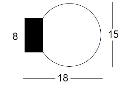 Стеклянная настенная лампа для ванной комнаты Gaia Mobili Complements ARCH-00011215 - Вид №1