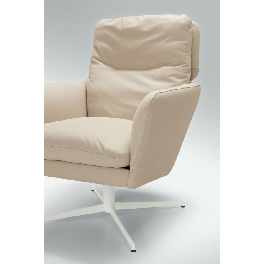 Кресло Amy, кожаное, молочное Sits S1791 - Вид №4