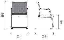 Manerba Консольный офисный стул с подлокотниками Cross St101f10n - Вид №3