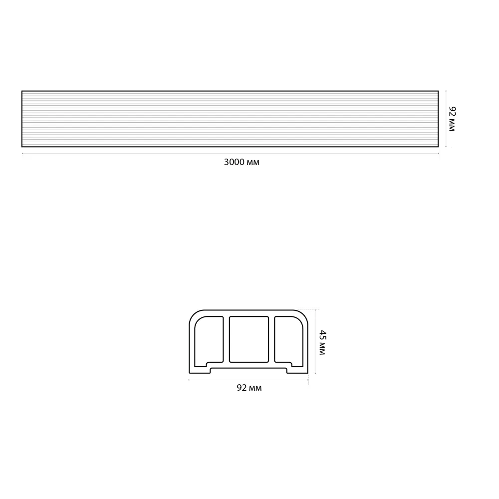 Перила прямоугольные Groentec ДПК 45x92x3000 мм венге STLM-2167575 - Вид №4