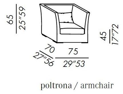 Meridiani Кресло из ткани со съемным чехлом с подлокотниками Queen sun-id-1481360 - Вид №1