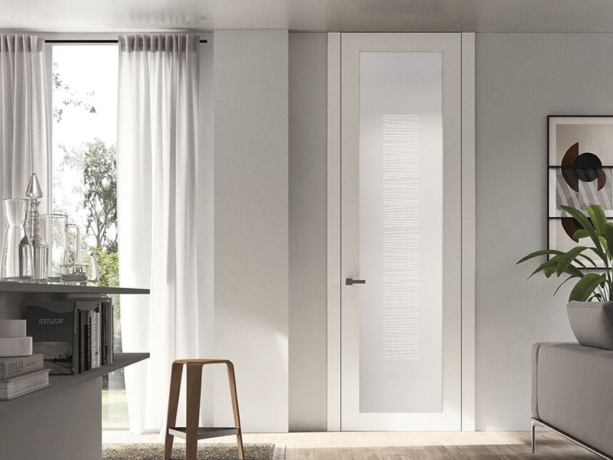 Стеклянная распашная дверь с выдвижными петлями Venus Design Вера ARCH-00026809