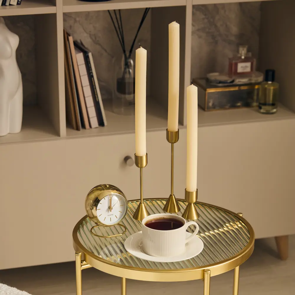 Подсвечник металл 13 см цвет золотой Santreyd STLM-2083734 - Вид №2