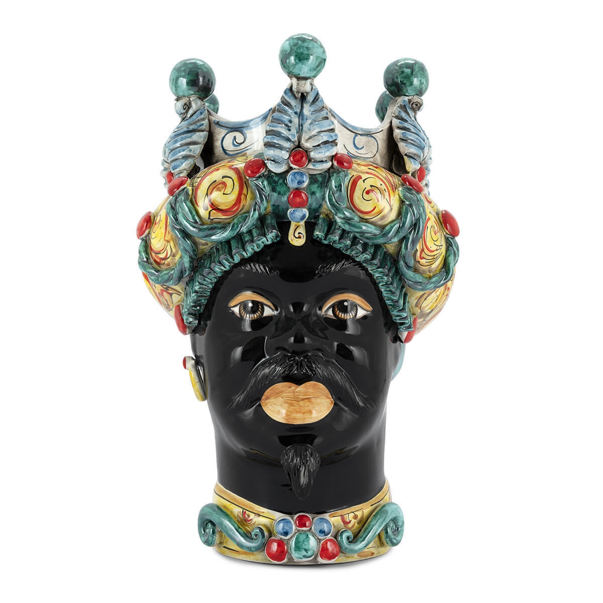 201071-90 ABHIKA ВАЗА MORO MAN BAROQUE TRAD. BLACK 