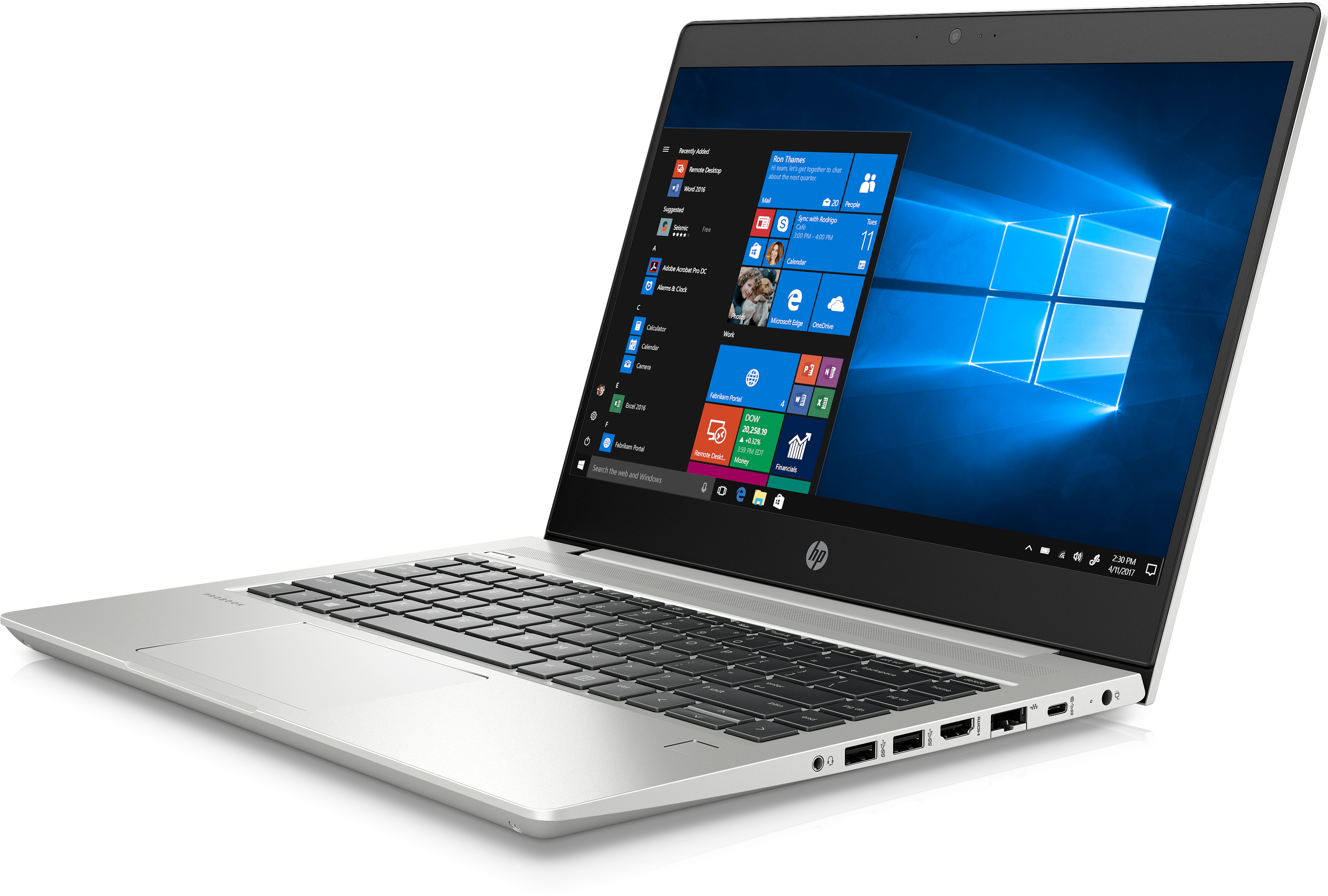 5PQ07EA#ACB probook 440 g6 14"(1920x1080)/intel core i5 8265u(1.6ghz)/8192mb/256ssdgb/nodvd/int:intel hd graphics 620/45whr/war 1y/1.6kg/pike silver/w10pro + repl. (2rs30ea) HP Santreyd  - Вид №1