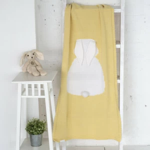 Плед ЗАЙКА 60*120 св.желтый+белый APERO ДИЗАЙНЕРСКИЕ, ЗАЙЦЫ, ЖИВОТНЫЕ 134576 Желтый