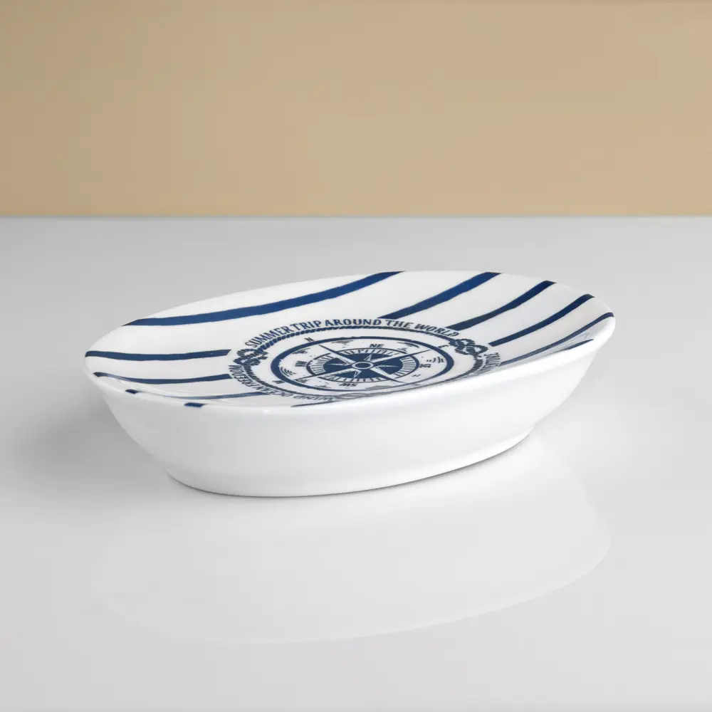 Мыльница Adventure керамика цвет белый/синий VERRAN STLM-2178409 - Вид №2