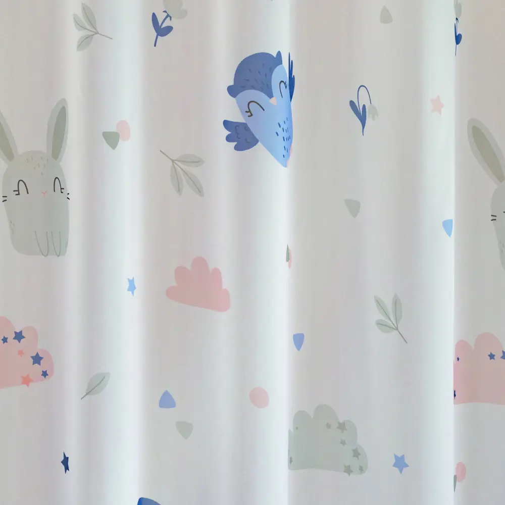 Тюль на ленте Совы 250x260 см цвет синий GARDEN STLM-2138674 - Вид №1