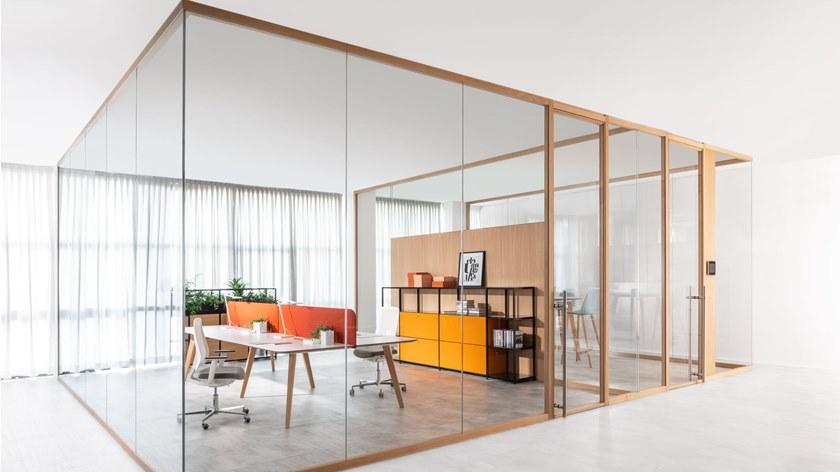 ESTEL GROUP Мобильная перегородка из закаленного стекла для офиса sun-id-1464530 - Вид №1