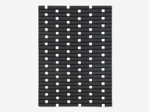 Прямоугольный шерстяной ковер с геометрическим рисунком