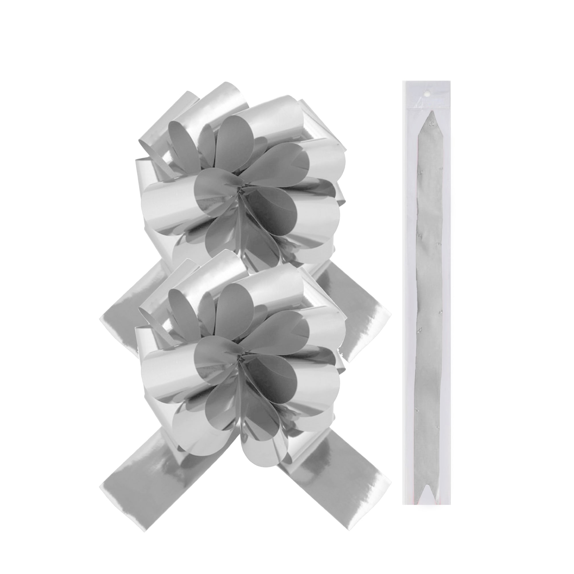 84730438 Бант затягивающийся цвет серебро, 2 шт Santreyd 