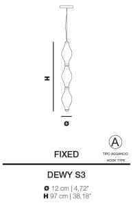 Подвесной светильник из боросиликатного стекла