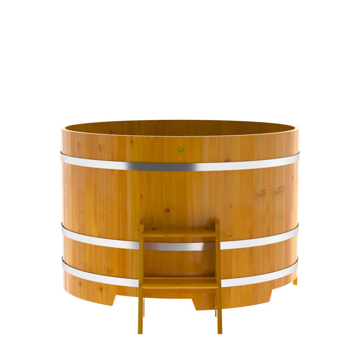 2229 Купель круглая из лиственницы Рустик d=1,50х1,0 натуральная Alyarus  - Вид №4