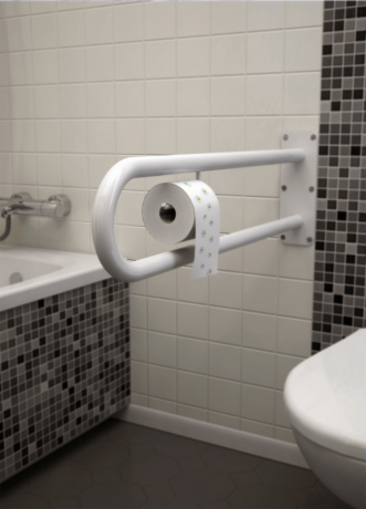 Сантехнические аксессуары WBUSR003 Настенная ручка с рейлингом Terma ∅ 32  - Вид №8