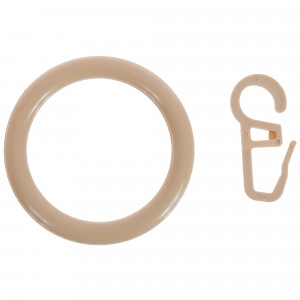 15099541 Кольца с крючками 28 мм цвет бук, 4 шт.