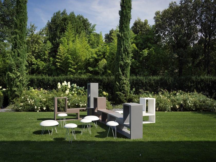 Casamania & Horm Высокий круглый металлический журнальный столик Meduse sun-id-1411653 - Вид №5