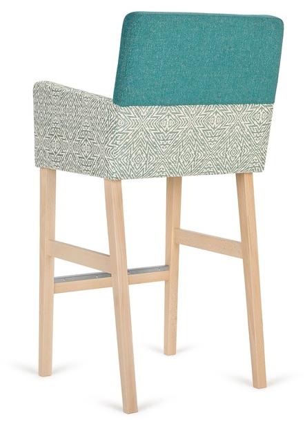 Paged Табурет высокий обитый тканью с подлокотниками Zap sun-id-1356759 - Вид №1