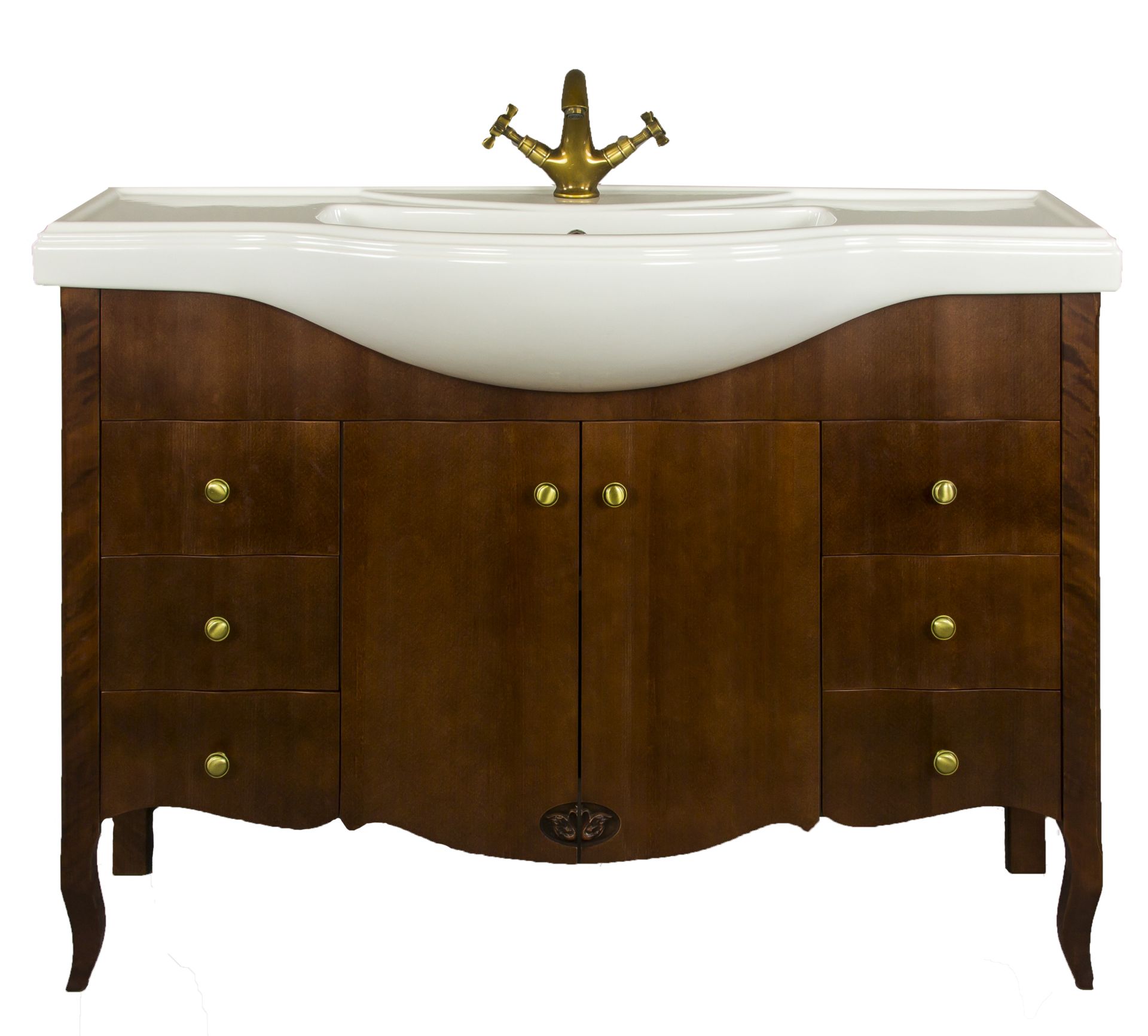 Тумба PERLA 120 арт. TS7120-КО Красный Орех Tessoro TS7120KO - Вид №2