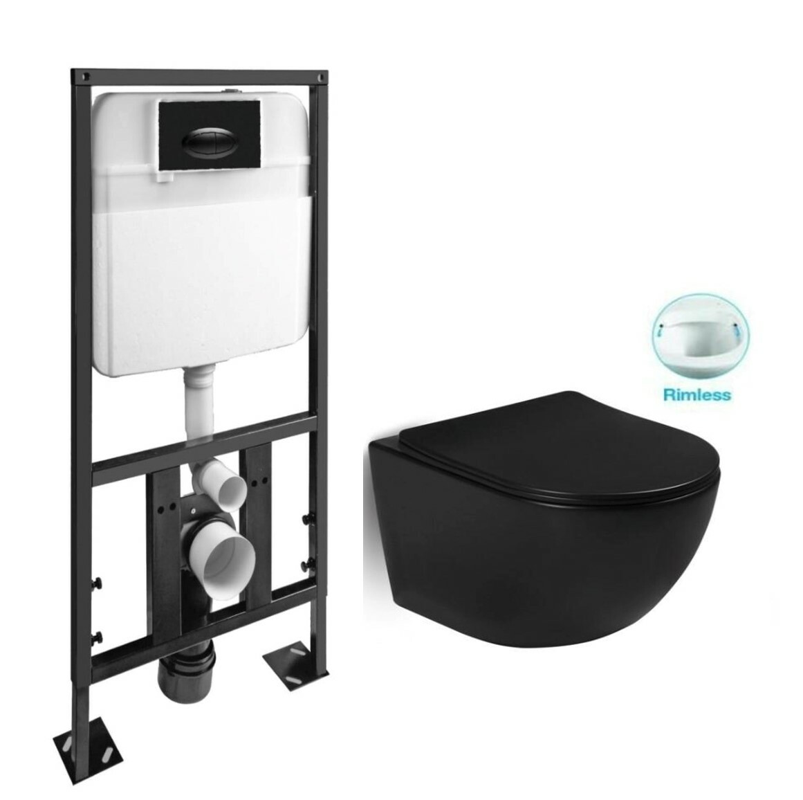 Подвесные унитазы SL-5018MB + SL-03 SANTILINE 