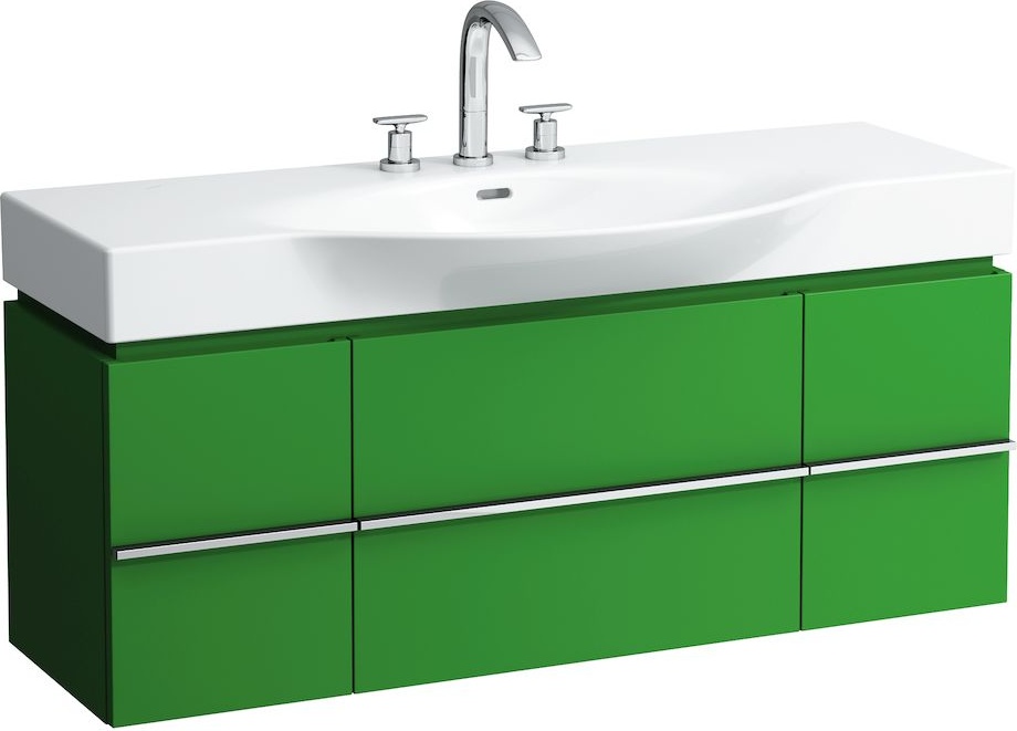 H4013020759991 Шкафчик под раковину, для раковин 811704, 812704, 2 выдвижных ящика с 2 дверцами, 2 стеклянные полки LAUFEN PRO - Вид №11