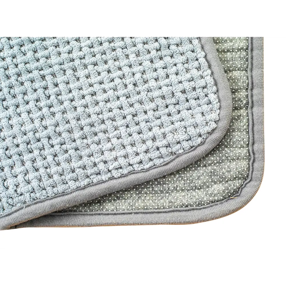 Коврик для ванной SWENSA Slot - уют и безопасность в сером исполнении 89379320 STLM-1521952 - Вид №1