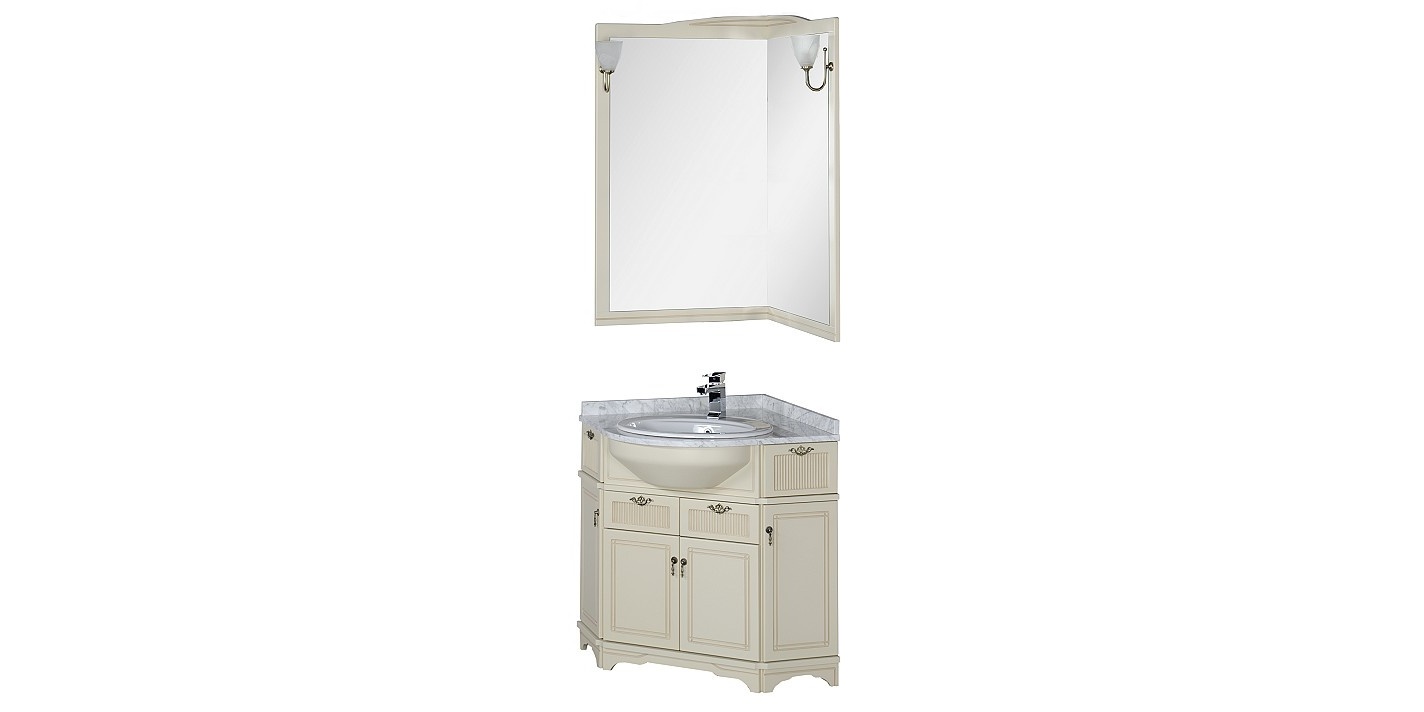 Комплект мебели Aquanet Луис 70 угловой бежевый 00167690 - Вид №1