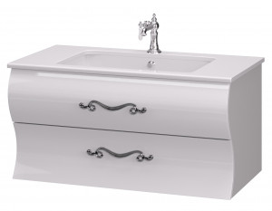 У40390 Тумба с раковиной Amethyst 100, 2я, White 1 Marka Amethyst