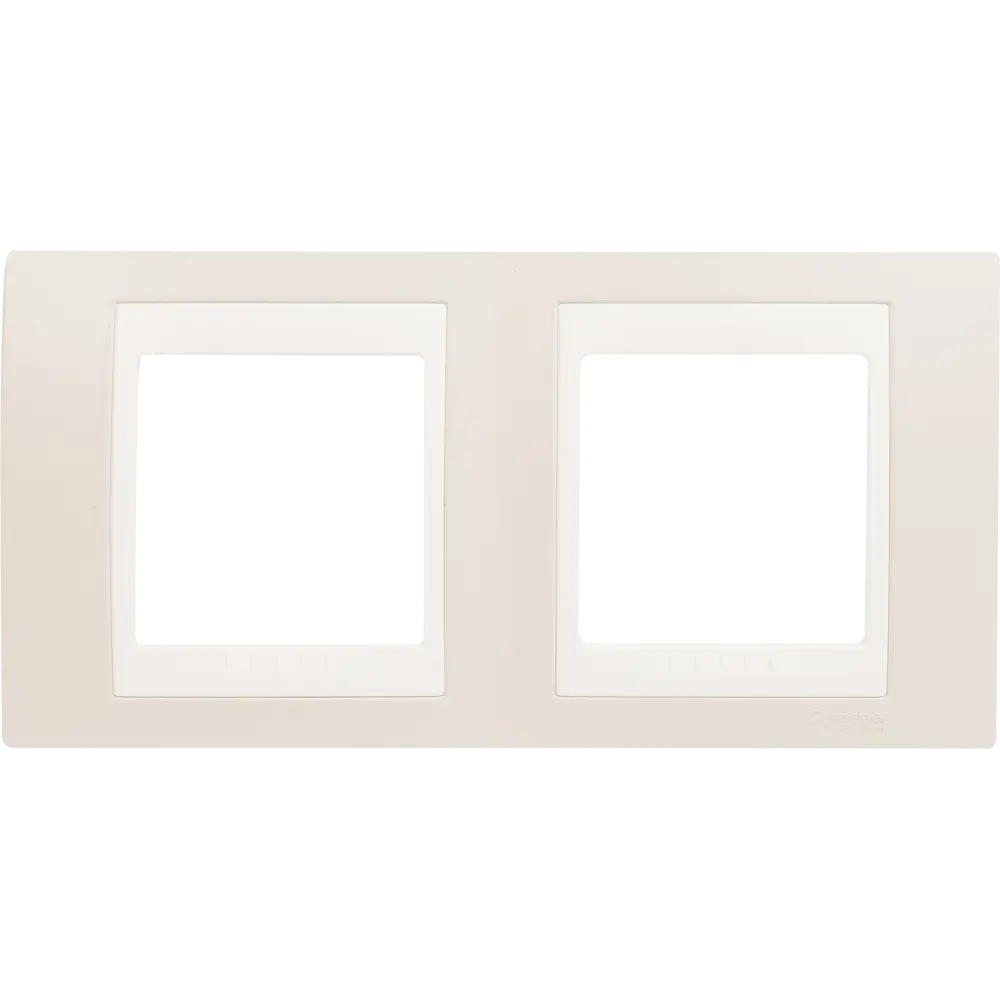 Рамка для розеток и выключателей Systeme Electric Unica 2 поста, цвет песчаный/бежевый STLM-2137946