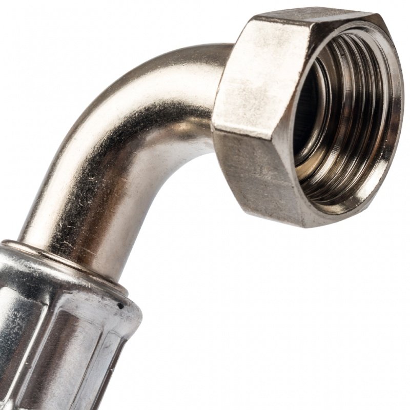 Гибкая подводка для воды угловая НР 1 х ВР 1 STOUT - 800 мм SHF0167252525 - Вид №1