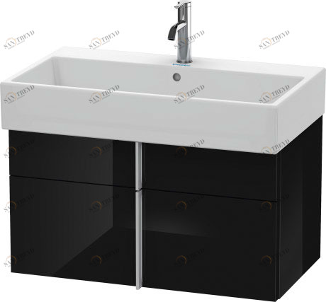 VA650704040 Тумбочка подвесная Vero Air #VA6507 784 x 431 мм Черный глянцевый лак Duravit