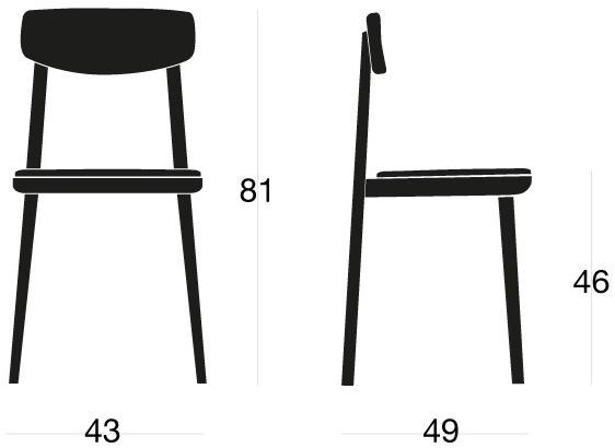 SIPA Стул из лакированного ясеня со встроенной подушкой Isa sun-id-1348172 - Вид №4