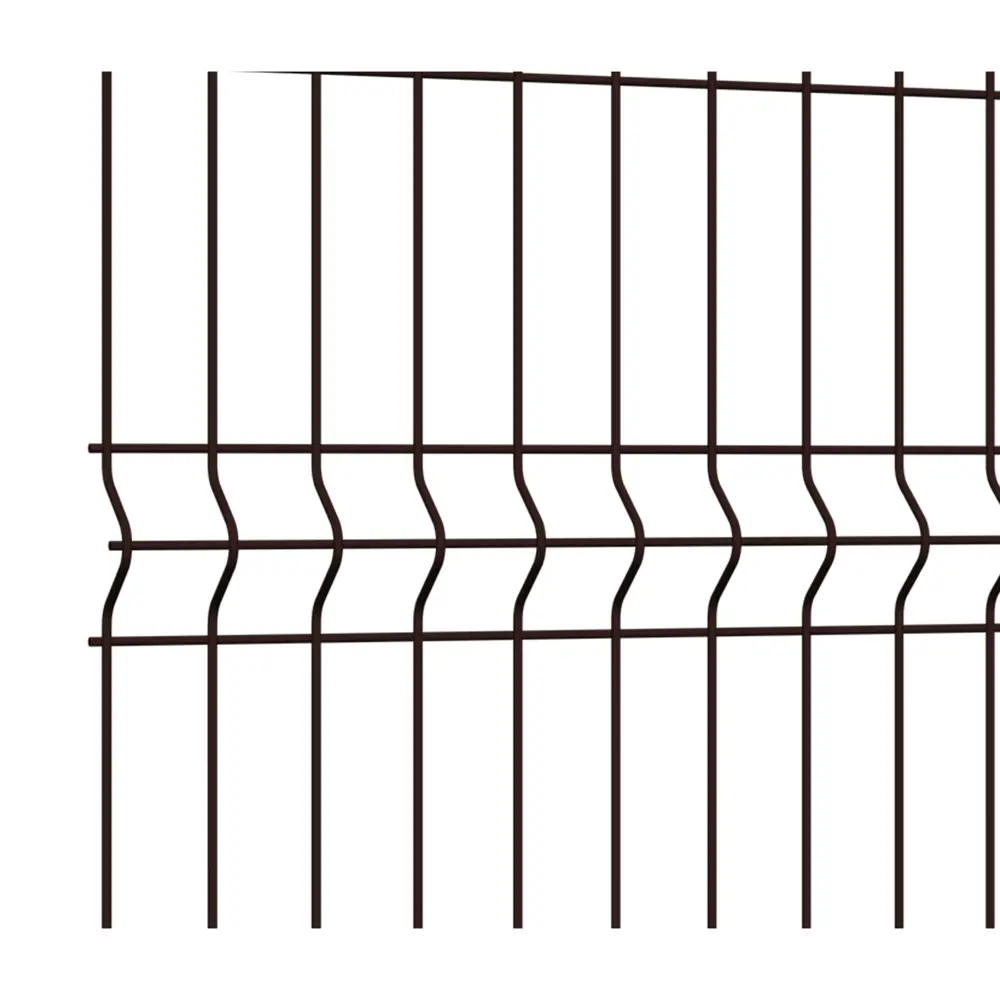 3D панель для забора Fine 2.5x1.73 м RAL 8017 коричневый 3 ребра Santreyd STLM-2090698 - Вид №1