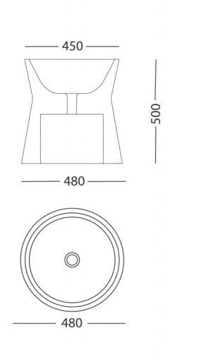 Ab3 Подвесная раковина настенная овальная PIMAR  белая  - Вид №1