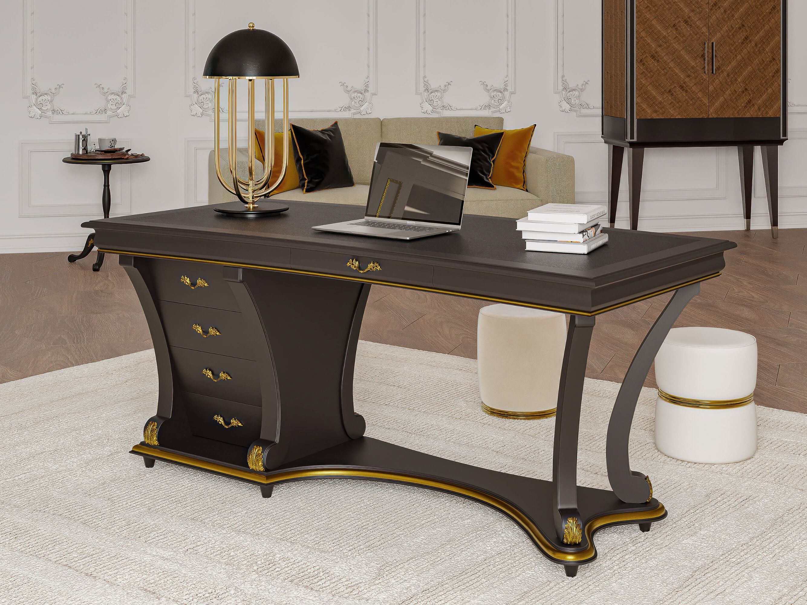 Деревянный прямоугольный стол с ящиками GUERRA VANNI Studio Privè ARCH-00124923 - Вид №1