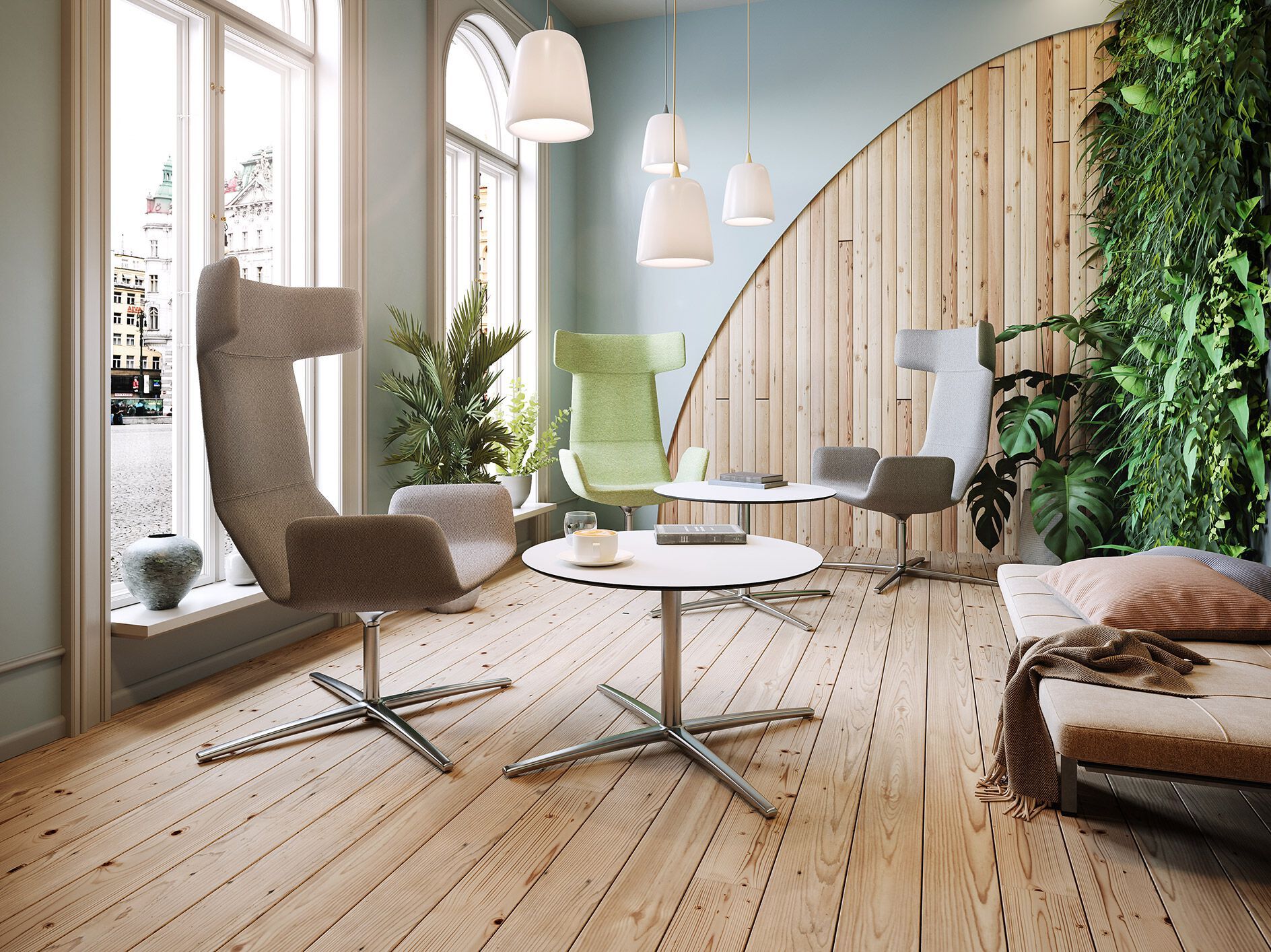 Вращающееся кресло для спиннинга из ткани LD Seating Flexi Lounge ARCH-00123072 - Вид №3