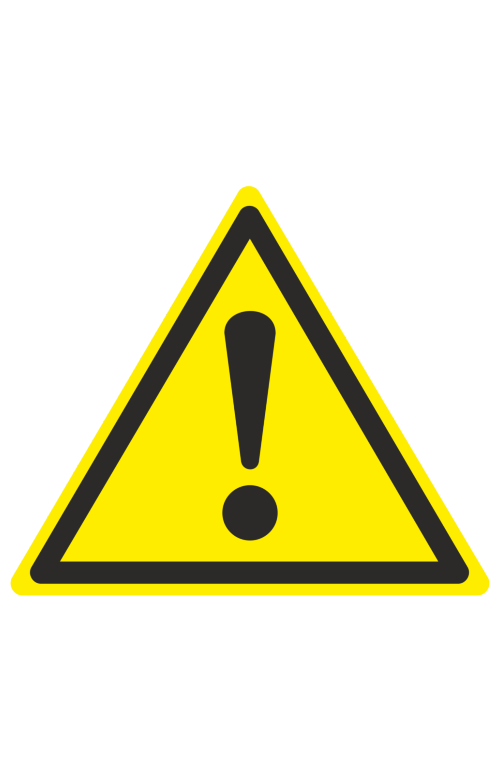 68404 Знак "Внимание. Опасность " ( W 09 )  Предупреждающие знаки размер 150 х 150 мм Спецодежда 