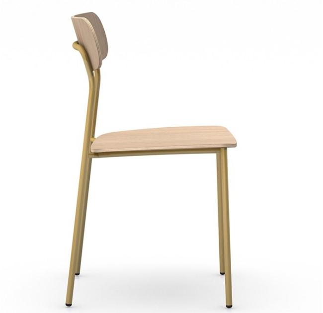 Vela Arredamenti Штабелируемый стул из железа и дерева Bistro Bistrò sun-id-1442067 - Вид №1