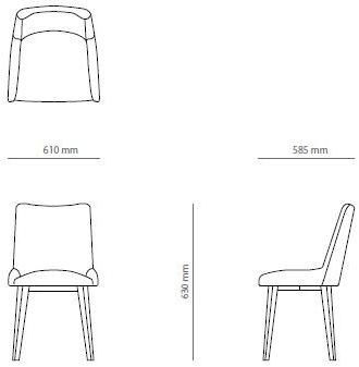 PRADDY Стул из мягкой ткани  Ml211  - Вид №3