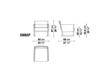 Тканевое кресло с подлокотниками Maxalto ARCH-00147788 - Вид №2